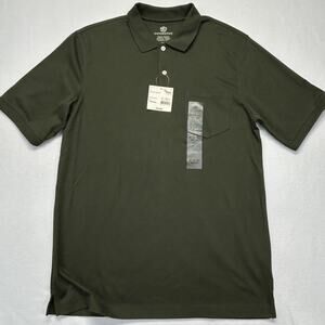 Covington Mens M (38-40) Polo Shirt Green Short Sleeve Cotton blend NEW Sears